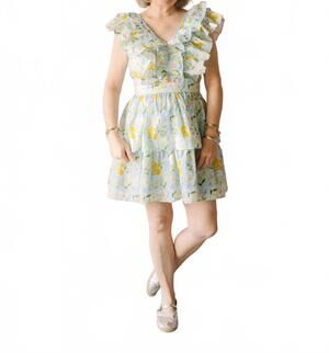 NEW IN FEBRUARY ruffled mini dress in blue